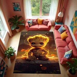 Animation Rug, Fictional Character Carpet,  Bedroom Rug, Washable Rug, Non Slip Rug, Saloon Rug, Livingroom Rug, Cartoon character rug