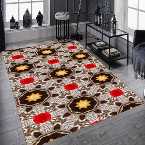 Desing Rug, Pattern Rug, Artwork Rug, Luxury Rug, Saloon Rug, Non Slip Rug, Washable Rug, Home Gift Rug,Stylish Carpet, New Year Gift Rug