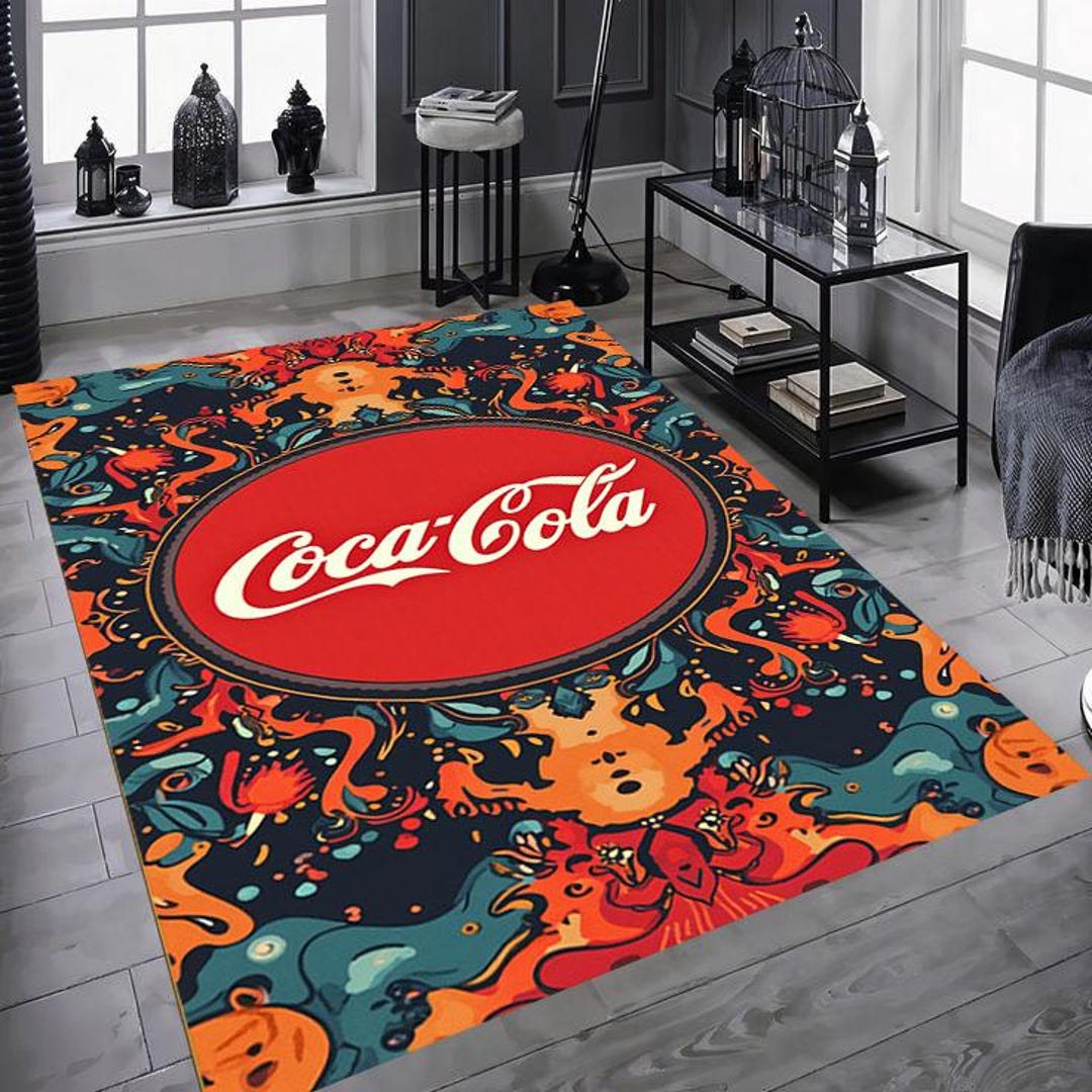 Coca Cola Round Rug Coca Cola Rug, Coca Cola Bottle,a Vibrant and Contemporary Rug Design ...