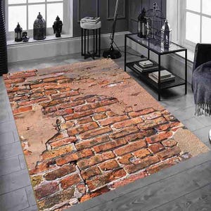 Stone Rug,Custom Stone Pattern Area Rug | Realistic 3D Effect | Non-Slip Family Carpet | Living Room Rug Gift | Custom Sizes Rug Mat Carpet