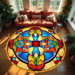 Colorful Rug, Round Rug, Neon Rug Saloon Rug, Non Slip Rug,Washable Rug,Home Gift Rug,Custom Rug, Design Carpet, Style Rug