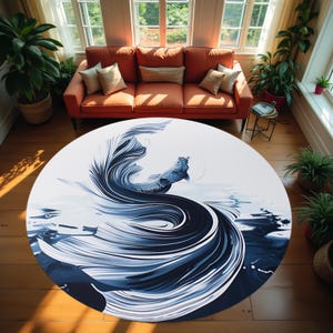 Modern Round Rug, Round Pattern Rug,  Saloon Rug, Non Slip Rug,Washable Rug,Home Gift Rug,Custom Rug, Design Carpet, Style Rug New Gift Rug