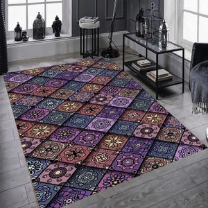 Old Carpet, Colorful Design Rug, Artwork Rug,  Saloon Rug, Non Slip Rug,Washable Rug, Home Gift Rug,Stylish Carpet, New Year Gift Desing Rug