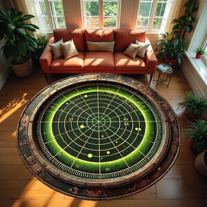 Round Pattern Rug, Colorful Rug, Saloon Rug, Non Slip Rug,Washable Rug,Home Gift Rug,Custom Rug, Design Carpet, Style Rug
