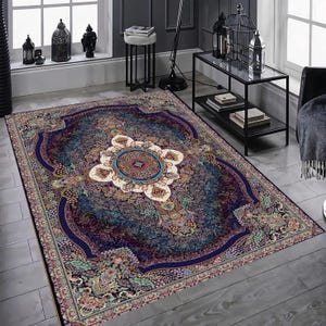 Old Carpet, Colorful Design Rug, Artwork Rug,  Saloon Rug, Non Slip Rug,Washable Rug, Home Gift Rug,Stylish Carpet, New Year Gift Desing Rug
