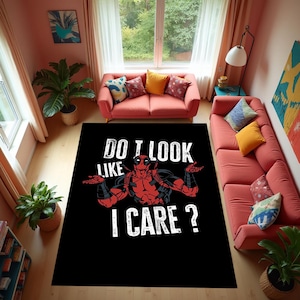 Deadpool Patern Rug, Fantastic Rug, Cartoon character rug, Bedroom Rug, Marvel Rug, Washable Rug, Non Slip Rug, Special Edition Rug