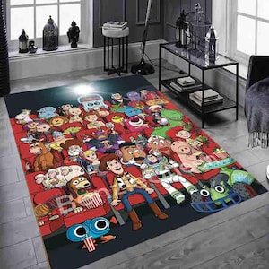 Retro Movies Rug, Movie Rug Legend Rug, Old Movie Rug,Comics Rug,Cool Rug, Cartoon Carpet, Boys Room Rug, New Gift, Personalized Rug