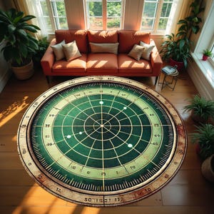 Round Pattern Rug, Colorful Rug, Saloon Rug, Non Slip Rug,Washable Rug,Home Gift Rug,Custom Rug, Design Carpet, Style Rug