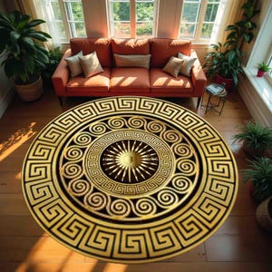Modern Round Rug, Round Pattern Rug,  Saloon Rug, Non Slip Rug,Washable Rug,Home Gift Rug,Custom Rug, Design Carpet, Style Rug New Gift Rug