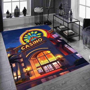 Casino Rug, Poker Rug, Casino Games Rug, Home Decor Rug, Gift Rug, Custom Rug, Area Rug, Popular Rug, Modern Rug,Non Slip Rug,New Year