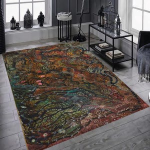 Desing Rug, Pattern Rug, Artwork Rug, Luxury Rug, Saloon Rug, Non Slip Rug, Washable Rug, Home Gift Rug,Stylish Carpet, New Year Gift Rug