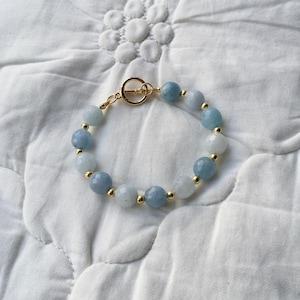 Handgemachte Küsten 24k Vergoldete Blaue Stein Armband