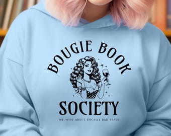 Sweat Bougie Book Society, sweat à capuche Book Lover