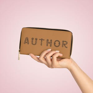 Autor Reißverschluss Geldbörse | Wunderliche Blumenbuchstaben | Geschenk für Autoren