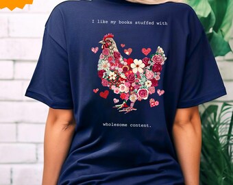 Chicken Pun Book Lover Shirt | Wholesome Content Comfort Colors Tee