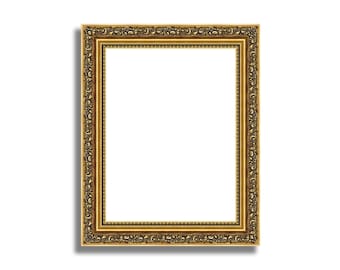 Ornate Baroque Picture Frame: Gold Vintage Style, Bordeaux Range