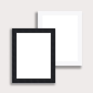 Modern Pine Wood Picture Frame Black or White, A1-A5 Sizes