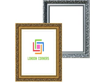 Baroque Ornate Picture Frame: Shabby Chic Gold/Silver Finish