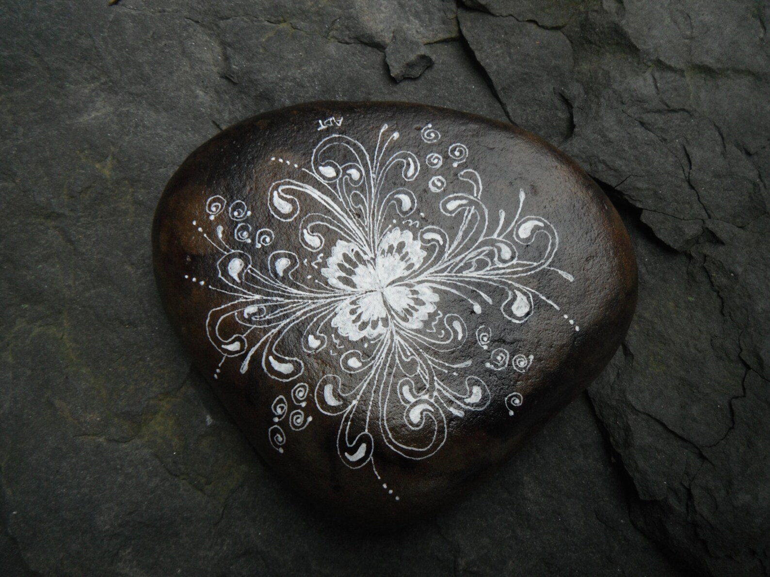 Painted rock paperweight home decor Etsy