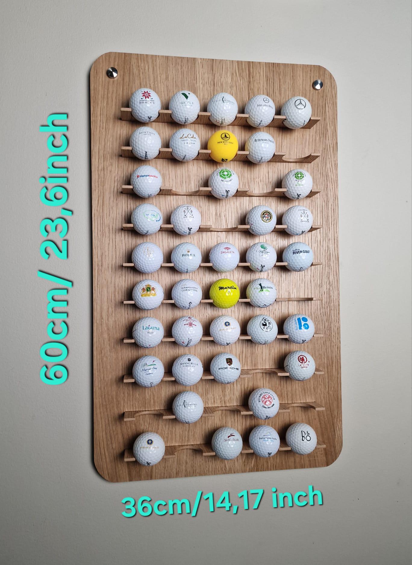 Oak Golf Ball Display Rack | Man Cave Organizer, Trophy Stand, Top ...