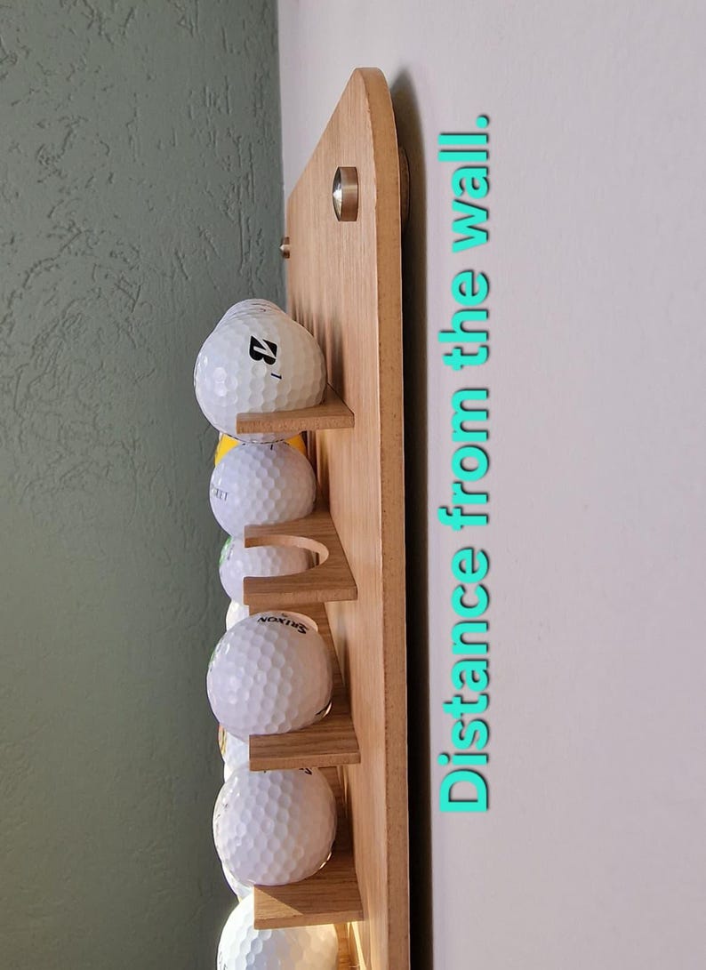 Oak Golf Ball Display Rack | Man Cave Organizer, Trophy Stand, Top ...
