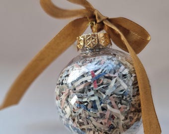 Strimlad julgranskula med europengar - Lucky Talisman-prydnad