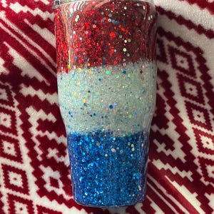 American Glitter Epoxy Tumbler ~ Epoxy Tumbler ~ 20 oz. Tumbler ~ 30 oz. Tumbler ~ Custom Tumblers ~ Gift Ideas
