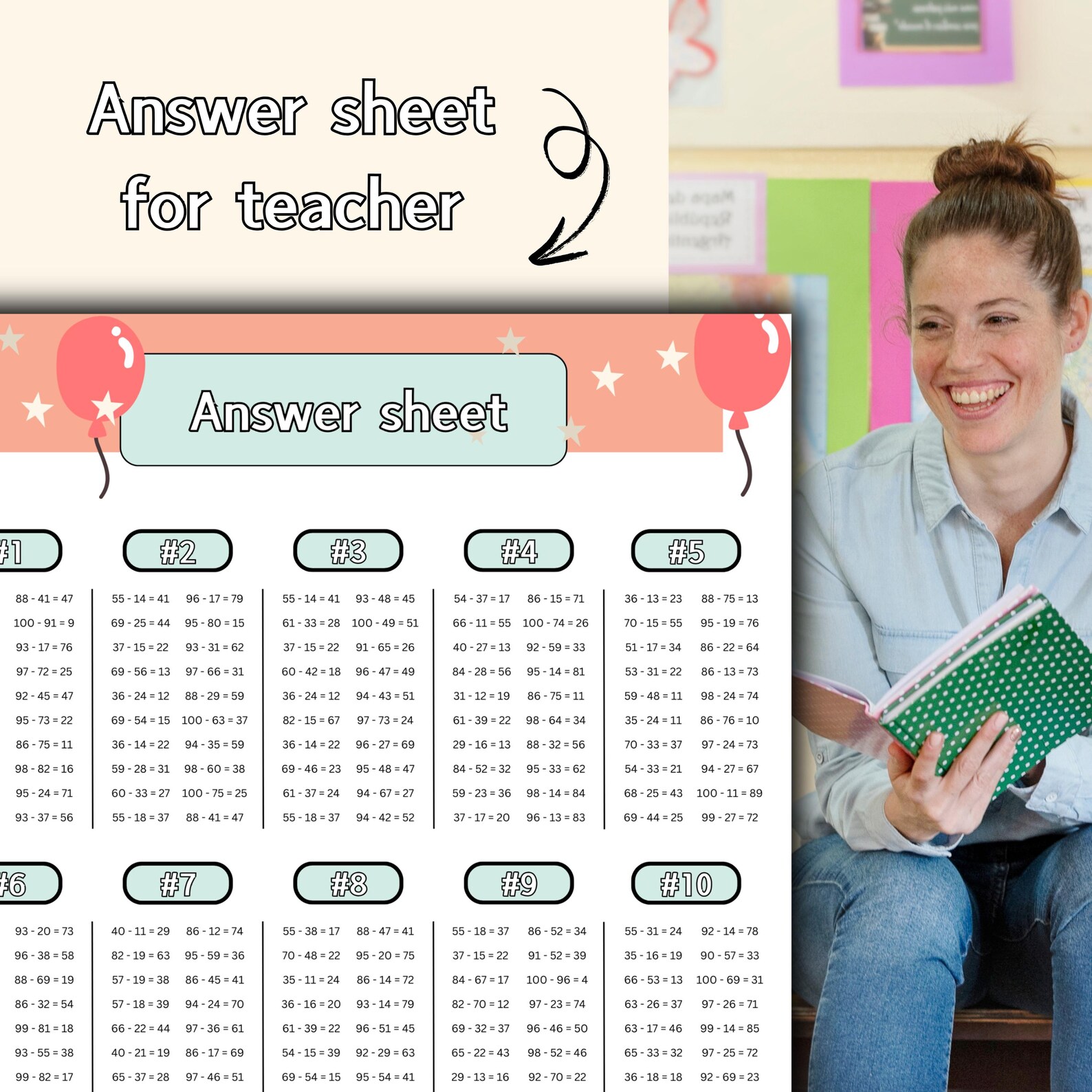 Printable Bundle of Math Worksheets | Subtracting Double Digits From ...