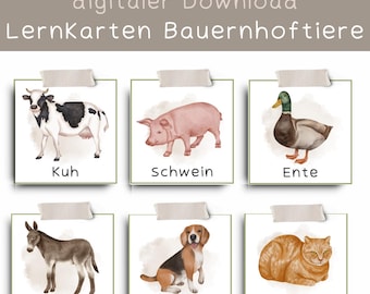 schede didattiche "Animali da fattoria"