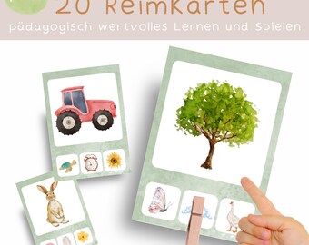 20 carte con parole in rima