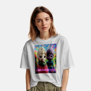 Knit Friends Tee - Unisex Jersey T-Shirt, Love Has No Color, Lesbian Pride, LGBT Equality, Graphic Tee for Pride