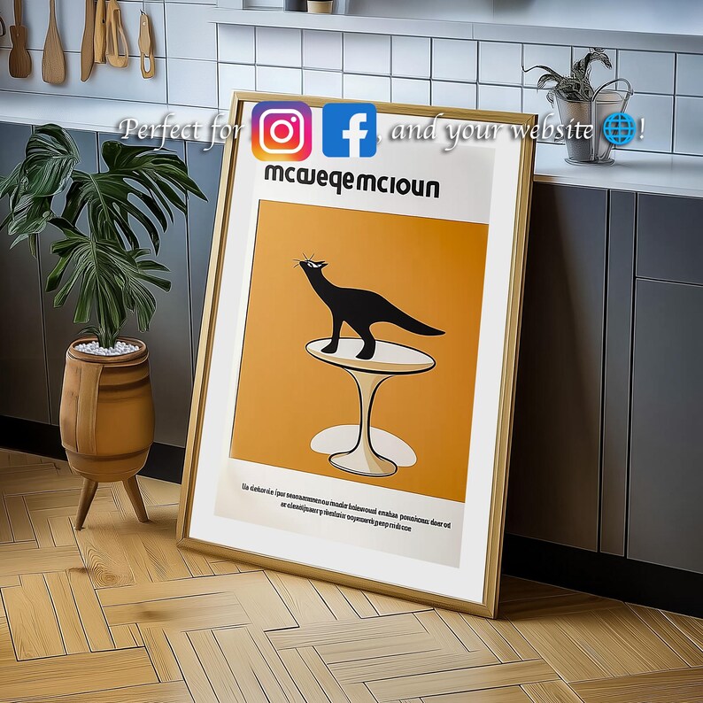 Kitchen Frame Mockup Editable PSD With Smart Object, DIN A Ratio, 300