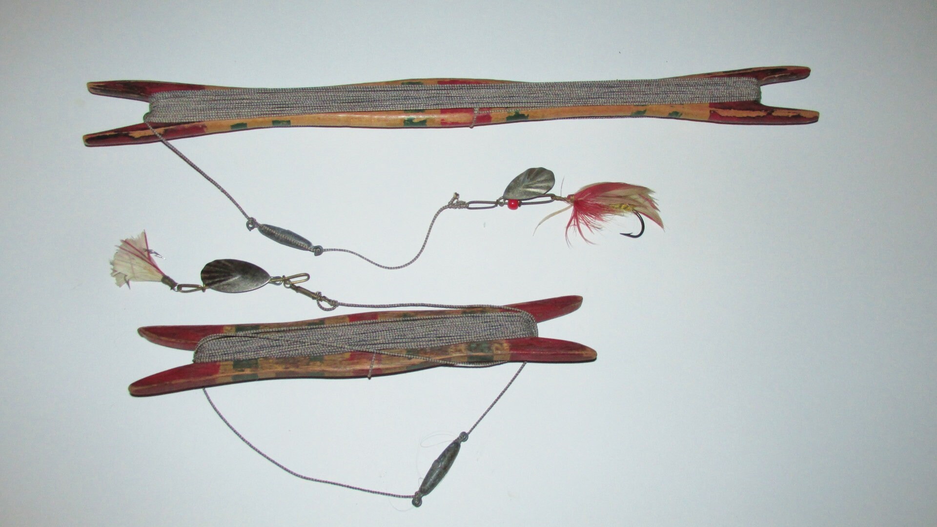 Folk Art , Vintage Fishing Hand Spool Jigging Stick 8 Etsy