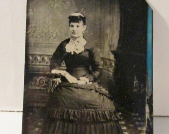 Tintype of Pretty 19th Century Girl...Civil War Widow ?