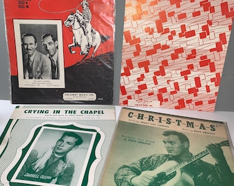 Lot of Mid Century Country-Western Sheet Music