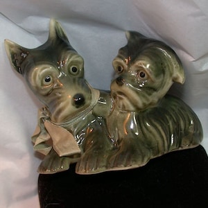 Ceramic Scottie-Terrier Dog Pair- Germany Mark