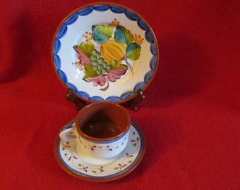 Redware Pottery - Portugal-Hand Painted