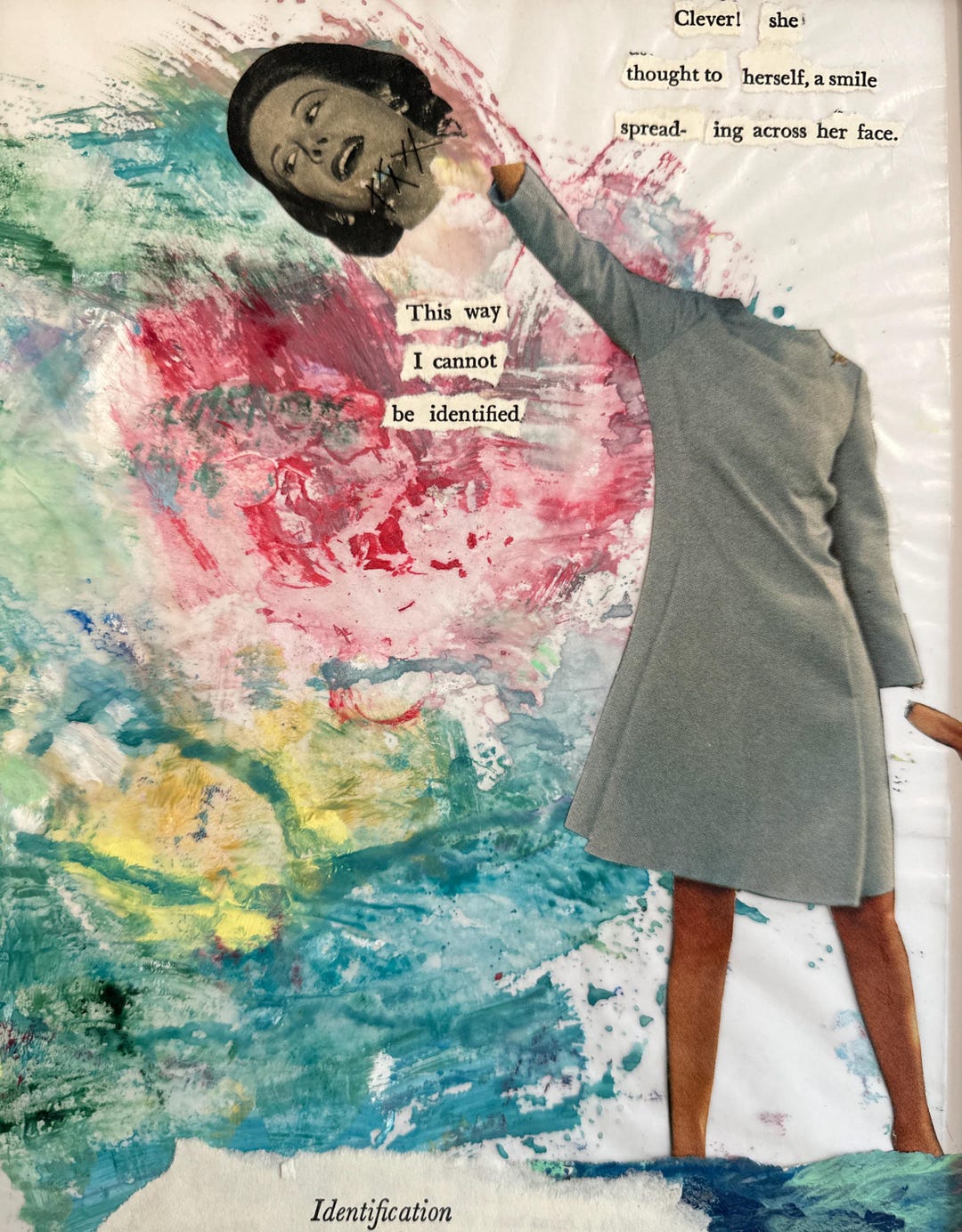 Surreal Collage Art - Unique Wall Art - Abstract Collage With Hand ...