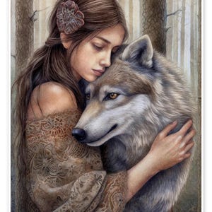 Chica Lobo (STL) imprimible en 3D: modelo de guerrera de fantasía para coleccionistas y juegos de mesa