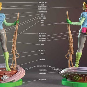 Modig latinamerikansk kvinna 3D-modell - Orädd kvinnlig figur STL för 3D-utskrift bild 9