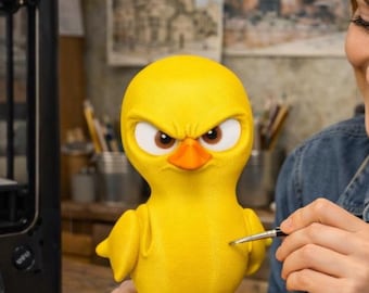 Grumpy Bird & Cranky Chick – Stylized STL 3D Print Model original product