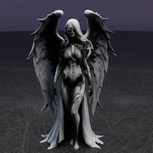 fichier 3D de l&#39;ange de l&#39;enfer | Figure gothique démoniaque | Modèle imprimable en 3D