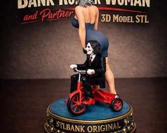 Bank Robber Woman and Partner 3D Model STL