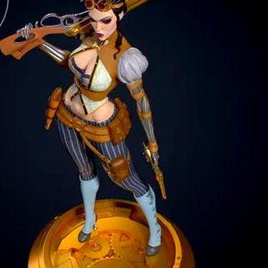 Modig latinamerikansk kvinna 3D-modell - Orädd kvinnlig figur STL för 3D-utskrift bild 7