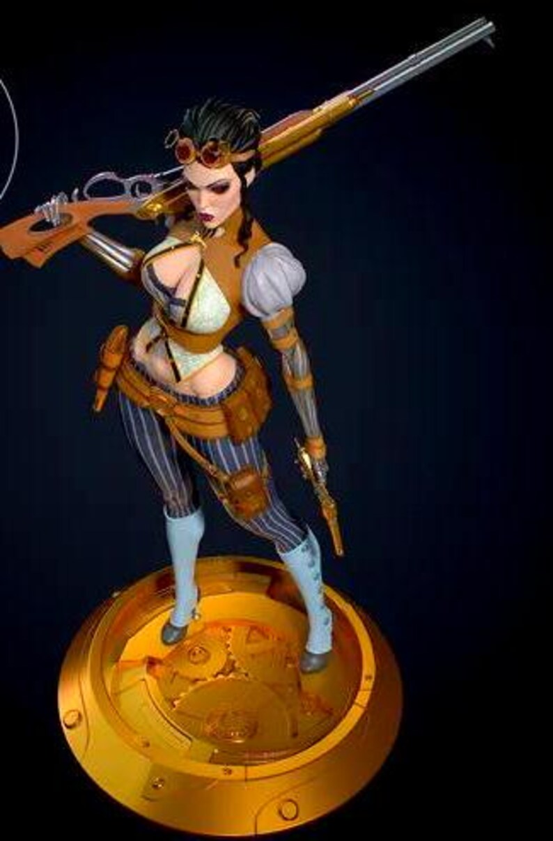 Modig latinamerikansk kvinna 3D-modell - Orädd kvinnlig figur STL för 3D-utskrift bild 7