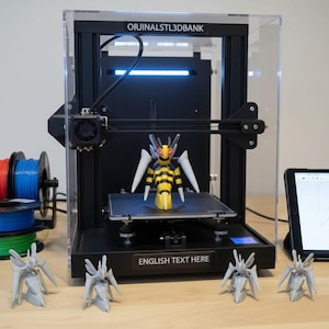 File STL della figura dell'ape del miele del robot - Modello di statua dell'ape stampabile in 3D