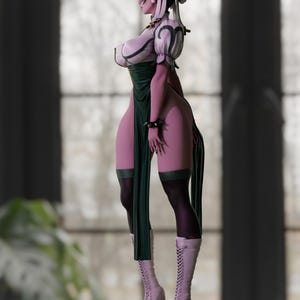 Chinese Model Woman STL | Elegant Fashion Figure 3D Print Model