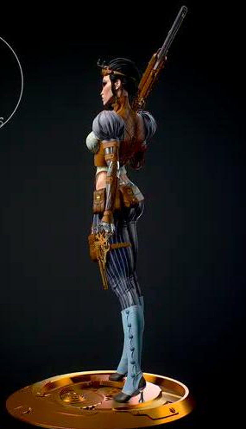 Modig latinamerikansk kvinna 3D-modell - Orädd kvinnlig figur STL för 3D-utskrift bild 6