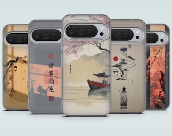 Japans telefoonhoesje Traditioneel Japans Cover voor Google Pixel 10Pro, 9Pro XL, 8A, 7Pro, Samsung S25, S24Fe, S23, A16, A55, A35, iPhone 17, 16