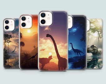 Jurassic Animal Phone Case Aesthetic Dinosaur Cover for iPhone 17e, 16e, 15, 14, 13, 12, Samsung S26, S25, S24, S23, A16, A56, Pixel 10A, 9A